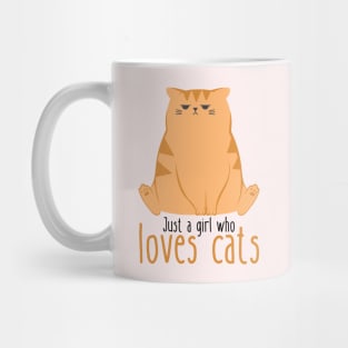 Just A Girl Who Loves Cats Funny Mug